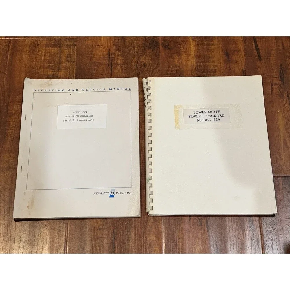 Lot of (2) Hewlett Packard HP 152A Amplifier & 432A Power Meter Manual